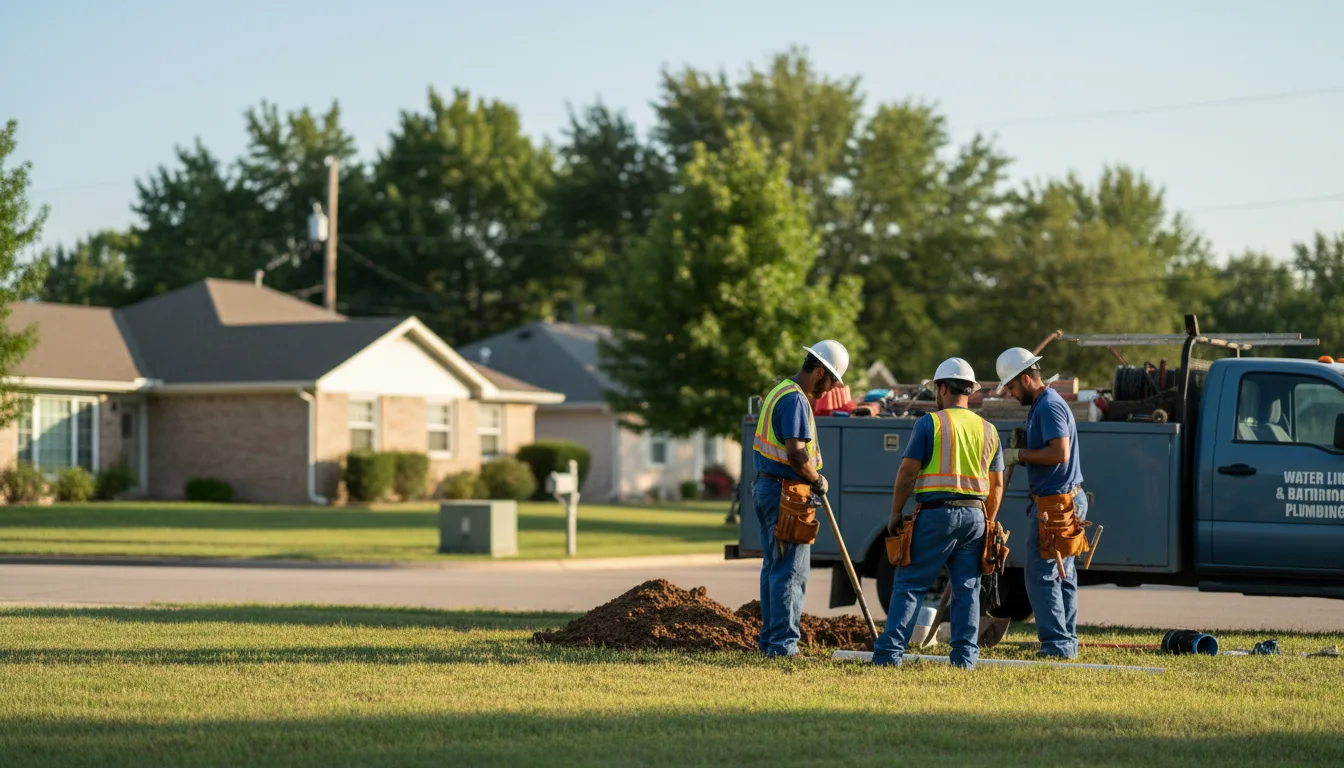 Residential water line and bathroom plumbing service in Davis, SD